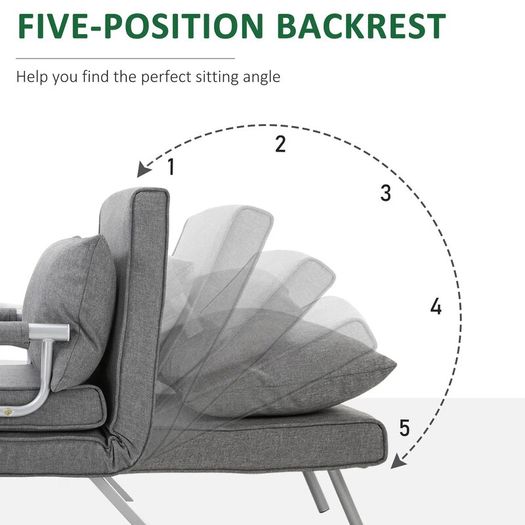 3 in 1 Sofa Bed Sleeper Chair with Armrest
