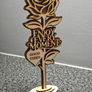 Handmade Wooden Rose 3D Effect - Enjoy Every Moment Image 4