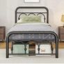 3ft Single Bed Frame with Headboard(90x190cm),Metal Single Size Bed Base Image 3