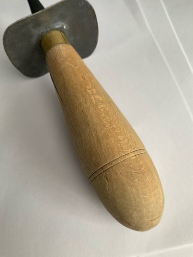Antique Victorian Edwardian Meat Carving Fork with Safety Guard Rustic Farmhouse Kitchenalia
