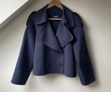 Emme Marella Navy Cropped Trench Coat