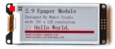 2.9" E Ink display, b/w or b/w/r