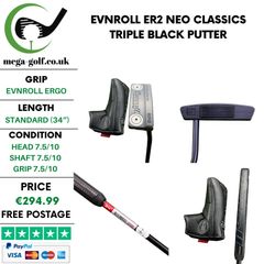 Evnroll ER2 Neo Classics Triple Black Putter / 34"