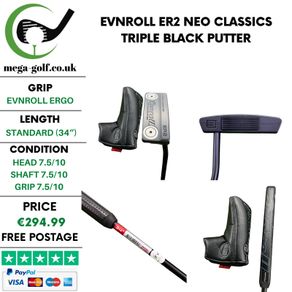 Evnroll ER2 Neo Classics Triple Black Putter / 34"
