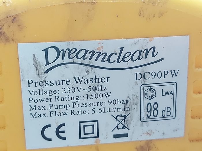 Dreamclean Pressure Washer, DC90PW, working great, in very good condition