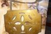 Beautiful Antique Forged Iron and Sliding Brass Trivet Post Available or Collection on all my Ads