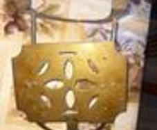Beautiful Antique Forged Iron and Sliding Brass Trivet Post Available or Collection on all my Ads
