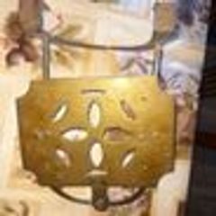 Beautiful Antique Forged Iron and Sliding Brass Trivet Post Available or Collection on all my Ads