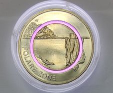 Germany 5 Euro Base Metals (Polymer Ring) Uncirculated Coin 2021 - Polar Zone - Earth's Climate Zones