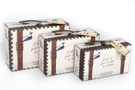 Wedding set of 3 travel suit cases