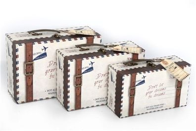 Wedding set of 3 travel suit cases
