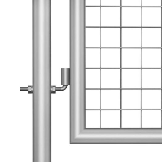 Garden Gate Galvanised Steel 306x225 cm Silver