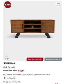 EZ Living Interiors (Sonoma Oak TV Unit)