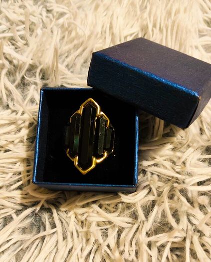 Statement Black Geometric Ring Bold & Elegant
