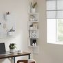 5-Tier Corner Shelf, Display Floating Shelf in Living Room, Study, Kitchen, Bedroom, for Plants, CDs, Decorations, Modern, Cloud White Image 4