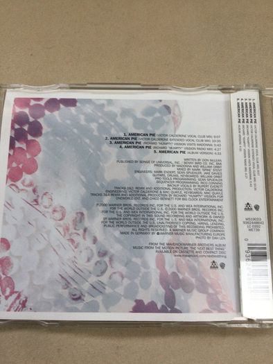 Madonna American pie rare 5 mix eu cd single hits pop