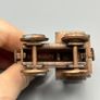Vintage Antique Rustic Metal Brass Art Miniature 3" Train Model Made In Italy Image 6