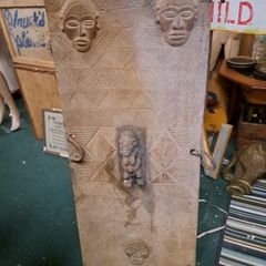 Vintage Hand Carved African Wooden Door