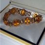 Vintage K&L 14ct Gold & Amber Bracelet Image 6