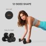Dumbbells Weights Set with 12-Sided Shape and Non-Slip Grip for Men Women Home Gym Workout, 2 x 6kg Image 3