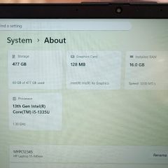 HP 15 Laptop | 13th Gen Intel i5 | 16GB RAM | 512GB SSD | Like New