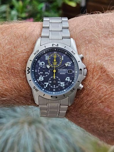 Watch Seiko Military Chronograph.
