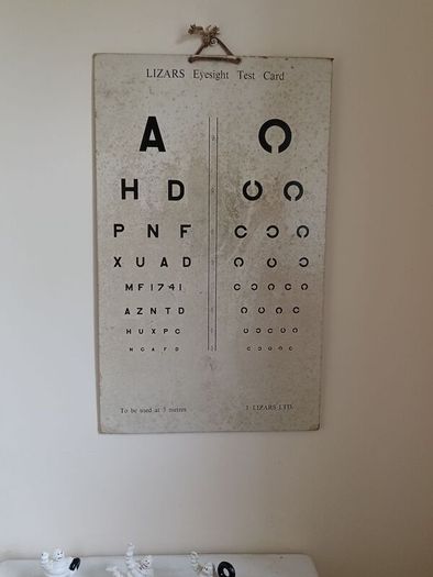 Early 20th Century Lizars Eyesight Test Card