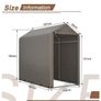 Garden Waterproof Anti-UV Bike Storage Tent Bicycle Motorcycle Shed Shelter Outdoor Backyard Steel Frame PE Cover Zipper Door Small Grey Image 2