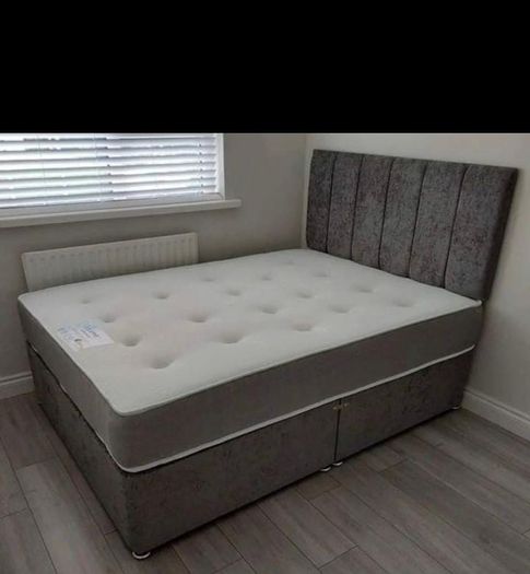 Brand New Stylish king Divan Beds.. Multiple Options Of Headboards. Tufted Memory Foam Mattresses Available. Drawers Storage Available