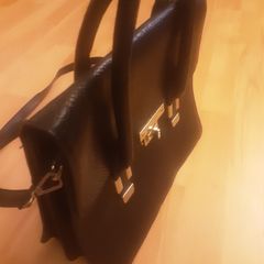 Hand Bag/Style and Functionality Unique Black Bag from Savida. Overall Snake Skin Type Finish