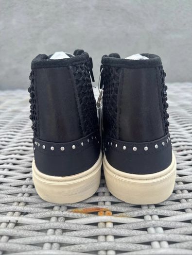 Zara Black Rhinestone Sneakers (size 13.5 32eu)