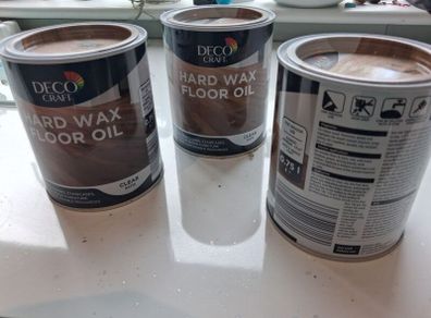 Hard wax floor oil clear satin
