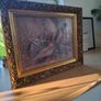 Vintage 1970s framed art print titled "Pheasant and Wagon Wheel" by American Wildlife Artist Robert K. Abbett Image 4