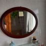Wicker Wall Mirror and Mahogany colour wall mirror Image 3
