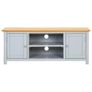 TV Cabinet 120x35x48 cm Solid Oak Wood Image 4