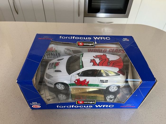 Ford Focus RS WRC 02 Wales 1/18 Burago extremely rare