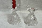 70s vintage pair of  Hofbauer Crystal Candle Holders