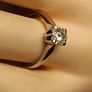 White Gold Natural Diamond Solitaire Engagement ring (Bargain Price) Image 5