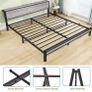King Size Bed Frame with Storage Wooden Headboard Image 6
