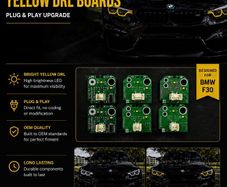 BMW F30 Yellow DRL LED Boards (Plug & Play)