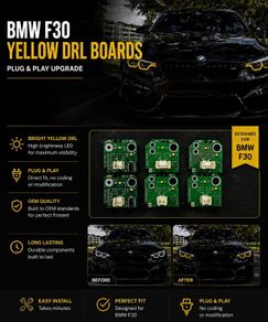 BMW F30 Yellow DRL LED Boards (Plug & Play)
