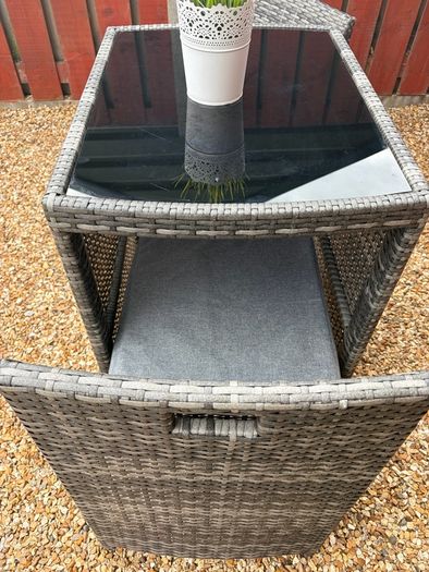 Rattan bistro set outdoor garden furniture