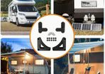 Table Bracket Storage Kit Wall Mounted Table Retaining Kit with Screws for Caravans Campers Motorhomes Black