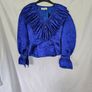 Madelene Simon Studio Blue Jaquard Blouse Image 2