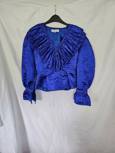 Madelene Simon Studio Blue Jaquard Blouse