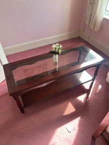 mahogany dark wood coffee table
