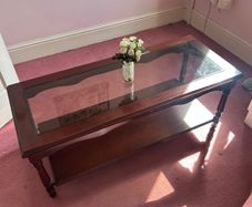 mahogany dark wood coffee table