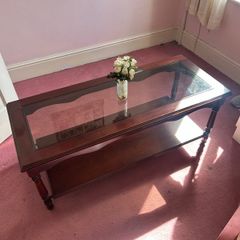 mahogany dark wood coffee table