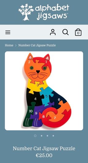 Numbers Cat jigsaw puzzle by Alphabet Jigsaws Brand new