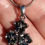 Daisy flower head Gem set Sterling Silver Cross and Chain Set Image 5